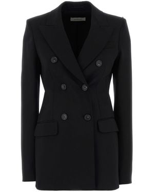Sportmax Black Stretch Jersey Arco Blazer