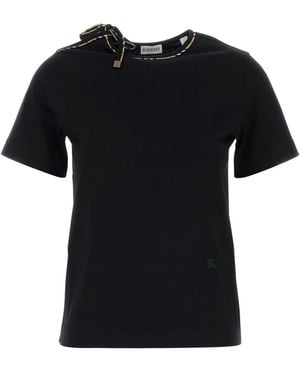 Burberry Black Cotton T-shirt