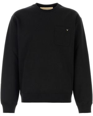 Valentino Garavani Black Cotton Sweatshirt
