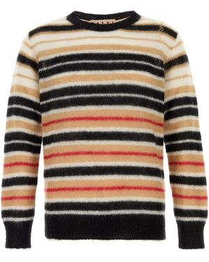 Marni Maglione in misto mohair ricamato - Nero