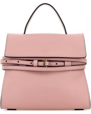 Moschino Pink Nappa Leather Small Tie Me Handbag