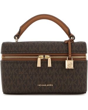 MICHAEL Michael Kors Printed Canvas Jana Handbag - Brown