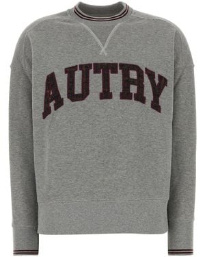 Autry Felpa in cotone grigio melangé