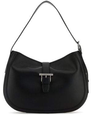 McQueen Black Leather Shoulder Bag