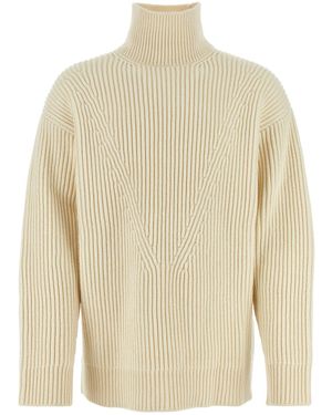 Jil Sander Ivory Alpaca Blend Jumper - White