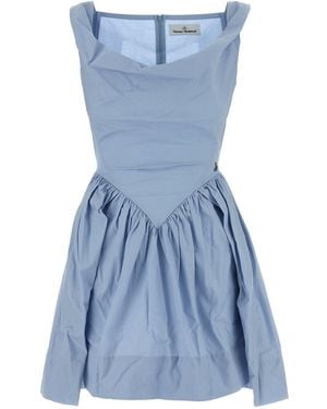 Vivienne Westwood Light Blue Poplin Sunday Mini Dress