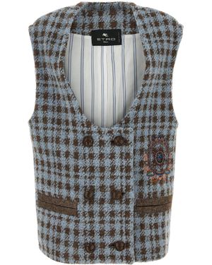 Etro Jackets And Vests - Grey