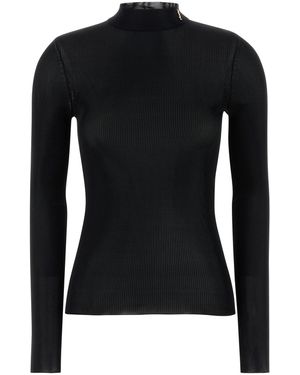 Saint Laurent Top in seta nera - Nero