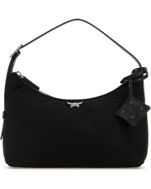 MCM Fabric Aren Shoulder Bag - Black