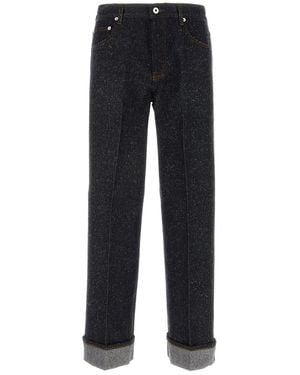Burberry Jeans in denim blu melangè - Nero