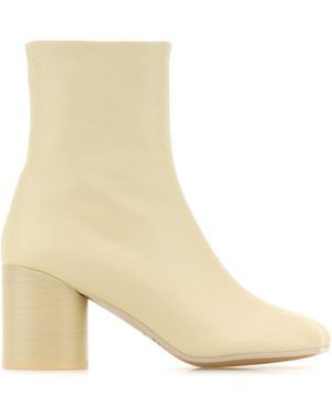 MM6 by Maison Martin Margiela Stivaletti in pelle crema - Neutro