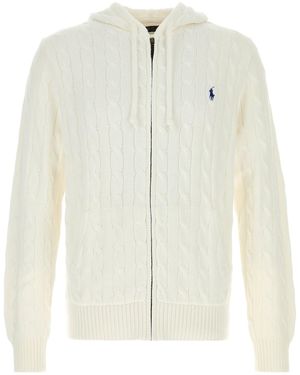 Polo Ralph Lauren White Cotton Sweatshirt