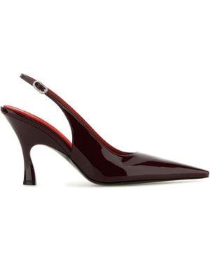 Stella McCartney Burgundy Leather Elsa Court Shoes - Brown