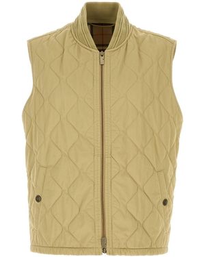 Burberry Cotton Sleeveless Jacket - Metallic