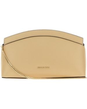 MICHAEL Michael Kors Sand Leather Small Athena Clutch - Natural
