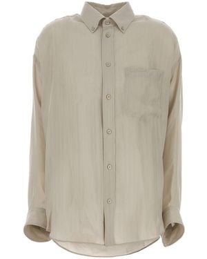 Balenciaga Sand Cupro Oversize Shirt - Gray