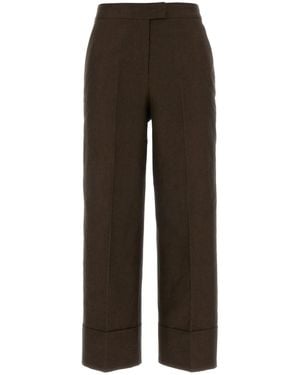 PT Torino Chocolate Cotton Blend Colette Palazzo Pant - Black