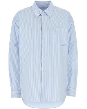 T By Alexander Wang Camicia oversize in oxford ricamato - Blu