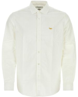 Junya Watanabe Poplin X Maison Kitsune Shirt - White