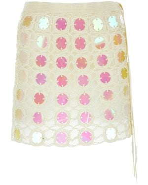 MY BEACHY SIDE Ivory Crochet Mini Skirt - White