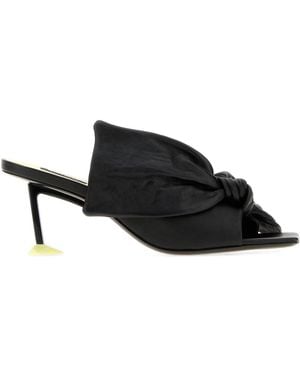 Givenchy Leather Boudoir Mules - Black