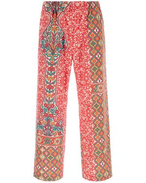 Pantamolle Printed Poplin Bajuna Pant - Red