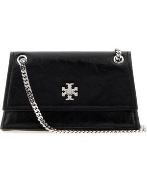 Tory Burch Black Nappa Leather Mini Kira Shoulder Bag