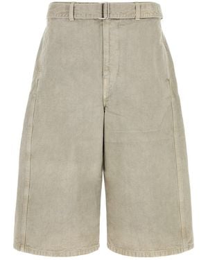 Lemaire Grey Denim Bermuda Shorts