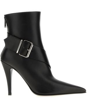 McQueen Stivaletti in pelle nera - Nero