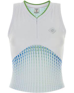 CASABLANCA Multicoloured Stretch Jersey Top - Blue