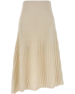 Alaïa Ivory Wool Blend Skirt - Natural