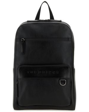 The Bridge Black Leather Small Damiano Backpack