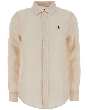 Polo Ralph Lauren Sand Linen Shirt - White