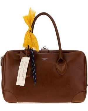 Golden Goose Brown Leather Medium Vita Travel Bag