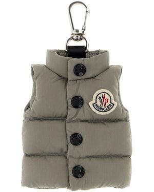 Moncler Gray Fabric Key Ring