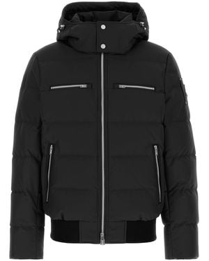 Moose Knuckles Black Polyester Cloud Bomber Down Jacket