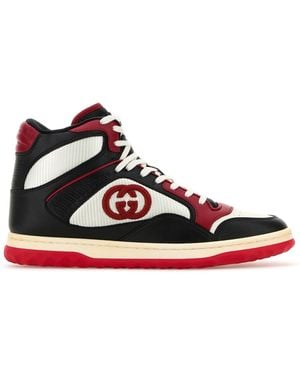 Gucci Leather And Fabric Trainers - White