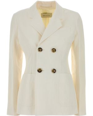 Ami Paris Ivoryy Jersey Blazer - White