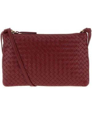 Bottega Veneta Clutch piccola in pelle rosso tiziano - Viola