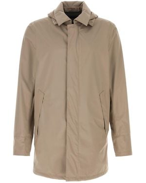 Herno Cappuccino Polyester Jacket - Natural