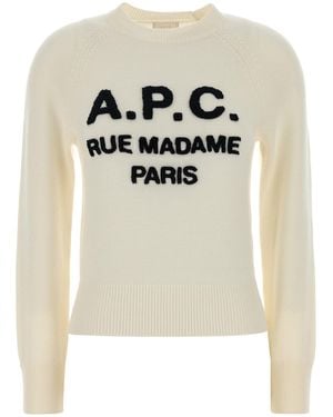 A.P.C. Ivory Wool Alissa Jumper - White