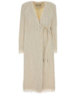 Dries Van Noten Cappotto Rivla in poliestere bianco - Neutro