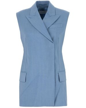 Sportmax Light Wool Blend Ilex Vest - Blue