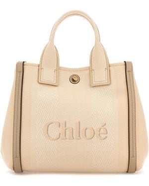 Chloé Borsa shopping Chloé Carry piccola in tela multicolor - Neutro