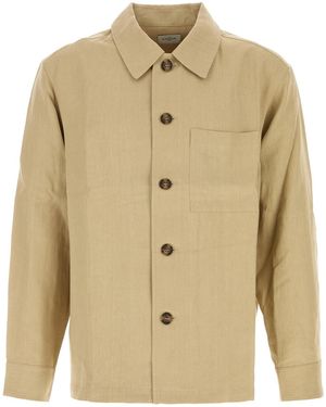 LeKasha Beige Linen Shirt - Natural