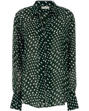Dries Van Noten Camicia Celinas in crepe stampato - Verde