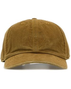 MM6 by Maison Martin Margiela Cappello da baseball in tela cammello - Metallizzato