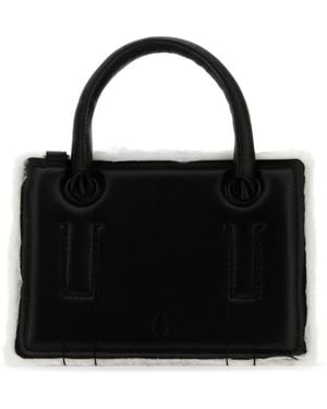 Dentro Black Leather Mini Otto Handbag