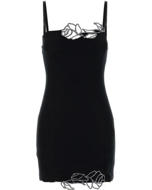 Blumarine Black Cady Mini Dress