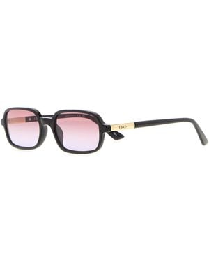 Chloé Black Acetate Judy Sunglasses - White